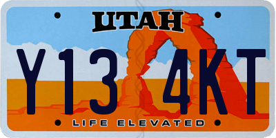 UT license plate Y134KT