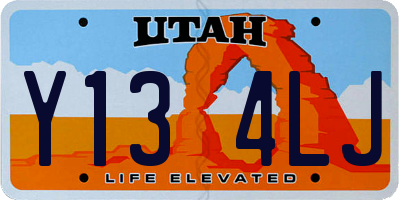 UT license plate Y134LJ