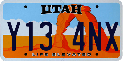 UT license plate Y134NX