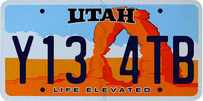 UT license plate Y134TB
