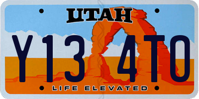 UT license plate Y134TO