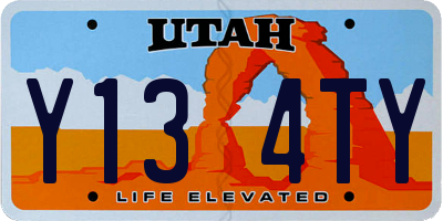 UT license plate Y134TY