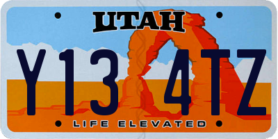 UT license plate Y134TZ