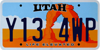 UT license plate Y134WP