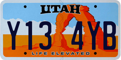 UT license plate Y134YB