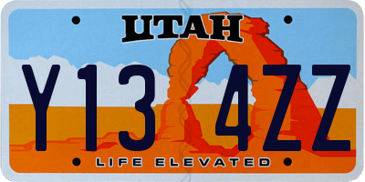 UT license plate Y134ZZ