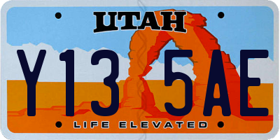 UT license plate Y135AE