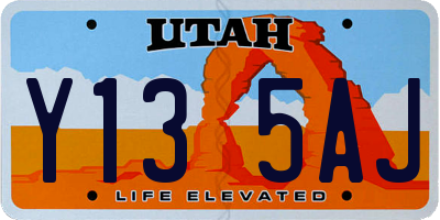 UT license plate Y135AJ