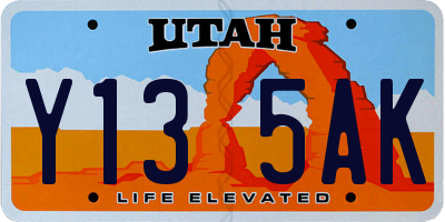 UT license plate Y135AK