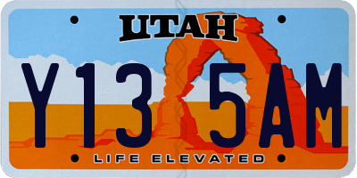 UT license plate Y135AM