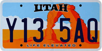UT license plate Y135AQ