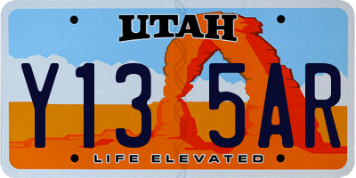 UT license plate Y135AR