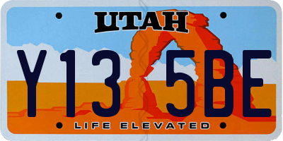UT license plate Y135BE