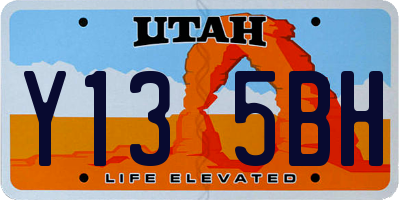 UT license plate Y135BH