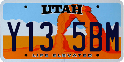 UT license plate Y135BM