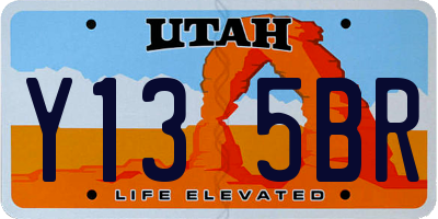 UT license plate Y135BR