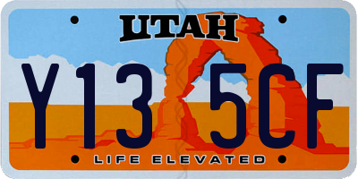 UT license plate Y135CF