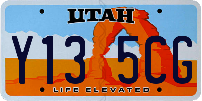 UT license plate Y135CG