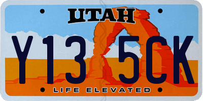 UT license plate Y135CK