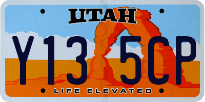 UT license plate Y135CP