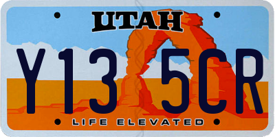 UT license plate Y135CR