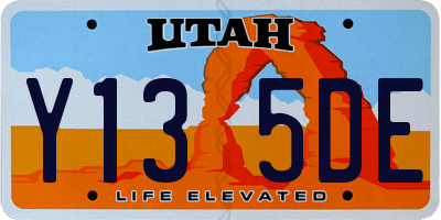 UT license plate Y135DE