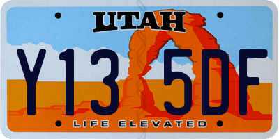 UT license plate Y135DF