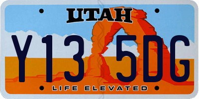 UT license plate Y135DG