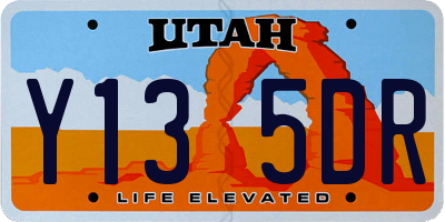 UT license plate Y135DR