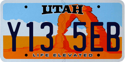 UT license plate Y135EB