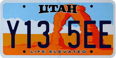 UT license plate Y135EE