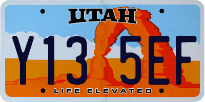 UT license plate Y135EF