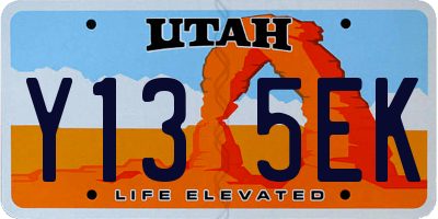 UT license plate Y135EK