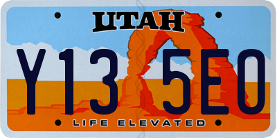 UT license plate Y135EO