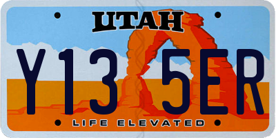 UT license plate Y135ER