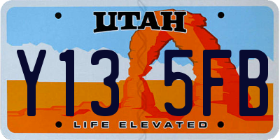 UT license plate Y135FB
