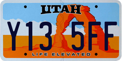 UT license plate Y135FF