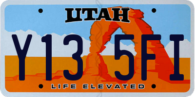 UT license plate Y135FI