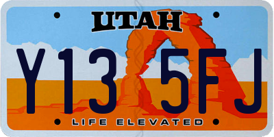 UT license plate Y135FJ