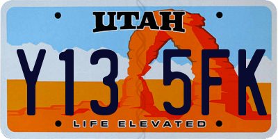 UT license plate Y135FK