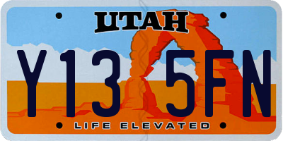 UT license plate Y135FN