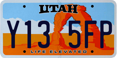 UT license plate Y135FP