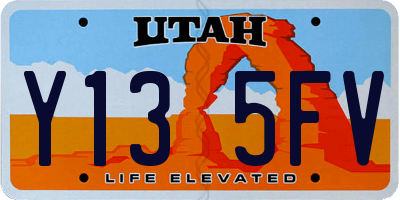 UT license plate Y135FV