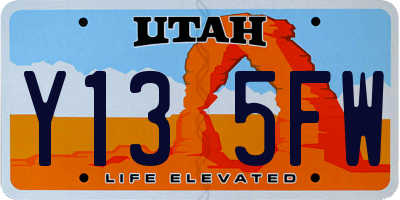 UT license plate Y135FW