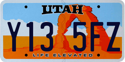 UT license plate Y135FZ