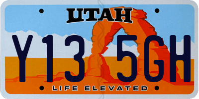 UT license plate Y135GH