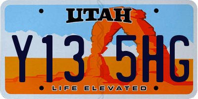 UT license plate Y135HG