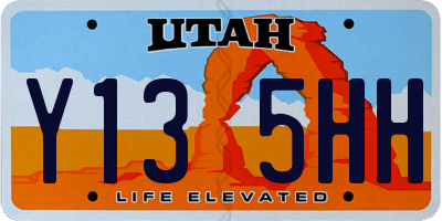 UT license plate Y135HH