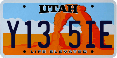 UT license plate Y135IE