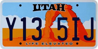 UT license plate Y135IJ